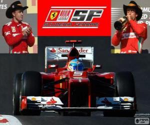 пазл Фернандо Алонсо - Ferrari - 2012 Гран-при США, третий классифицированы